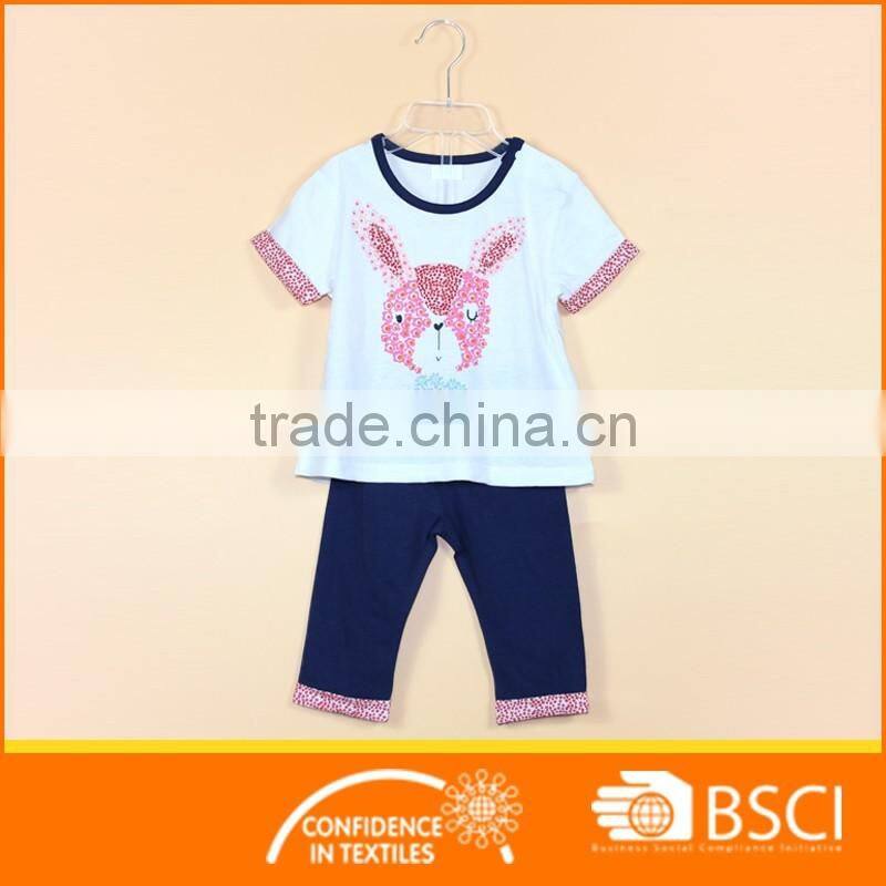Promotional Good Quality 2 Pcs Newborn Baby Girl Clothing Set