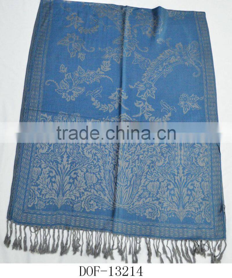 The stylish large 100%rayon soft designer jacquard floral hot shawl