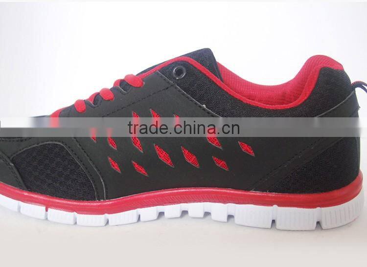 Fashionable black color high quality mens shoes with EVA outsole