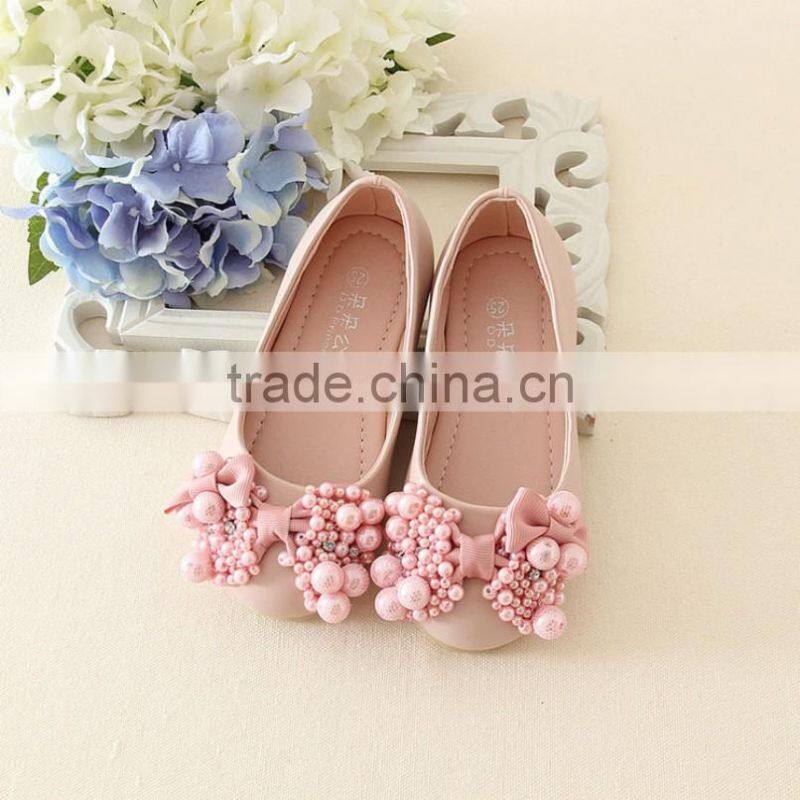 long dress white flower girls party collar with beads trendy fluffy school model kids