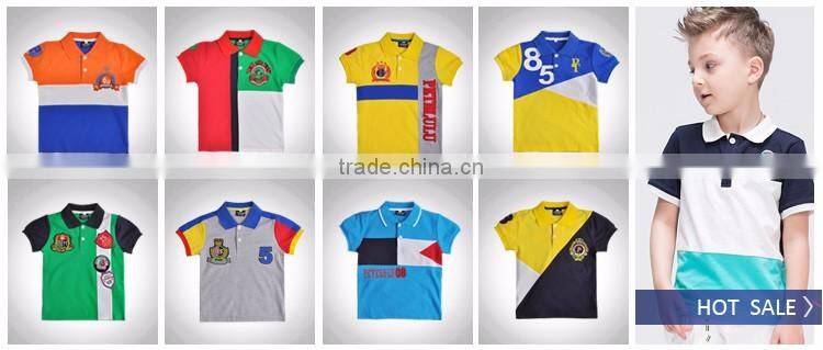 Guangzhou Factory Children Boys Long Sleeved Polo Shirt Wholesale Kid Tops Tees Uniforms