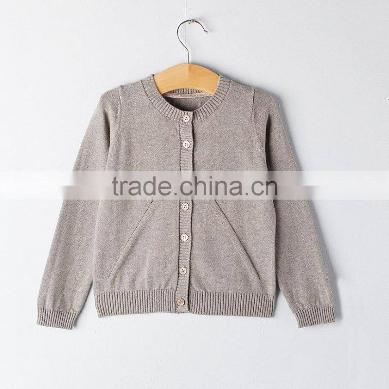 Latest knitting children clothes thin coat cardigan design for baby girls fall collection