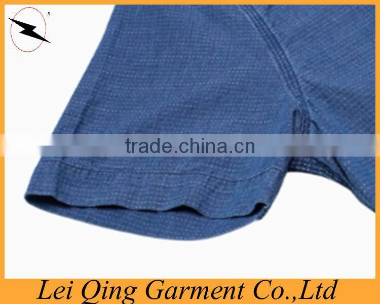 European style denim blue 100% egyptian cotton shirts