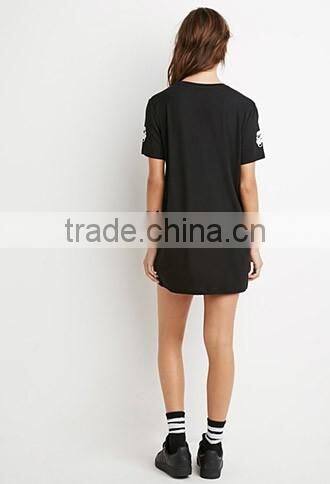 Women's short sleeve T-shirt long letters