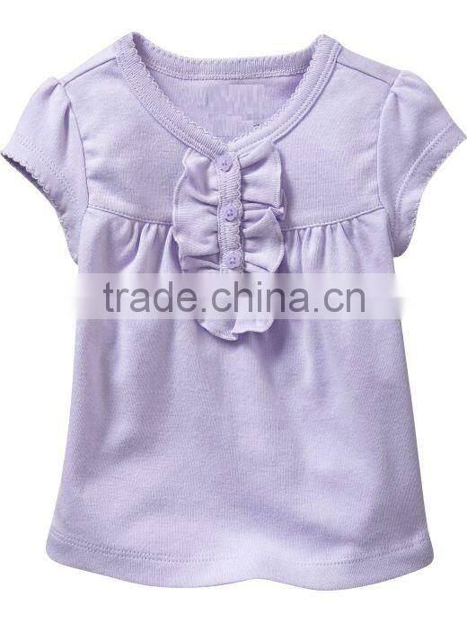 INFANT RUFFLE DESIGN TOP WITH PICOT DESIGN