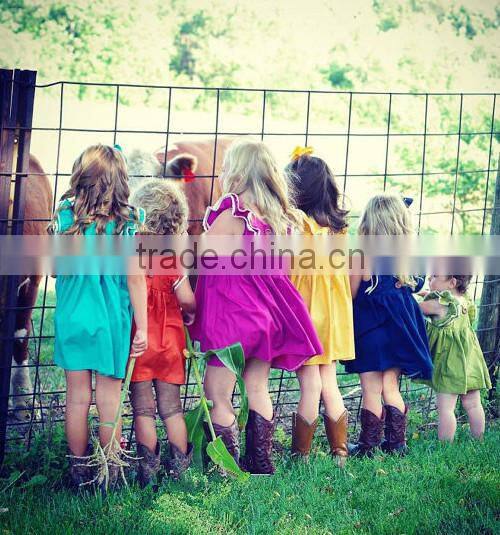 Bulk Wholesale Clothing Custom Colors 2017 Baby Girl Party Dress Children Frocks Designs