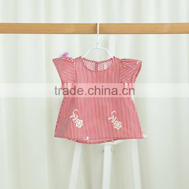 S17353A Baby Girls Blouse Children Ruffles Sleeve Tops