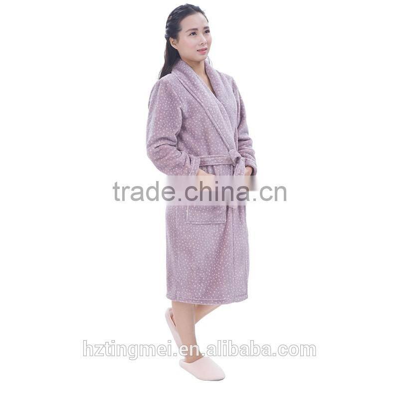 Women dots printed women arab robe hook pointe