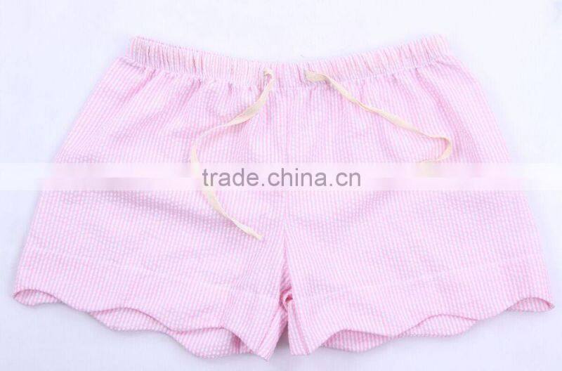 Wholesale seersucker scalloped Shorts