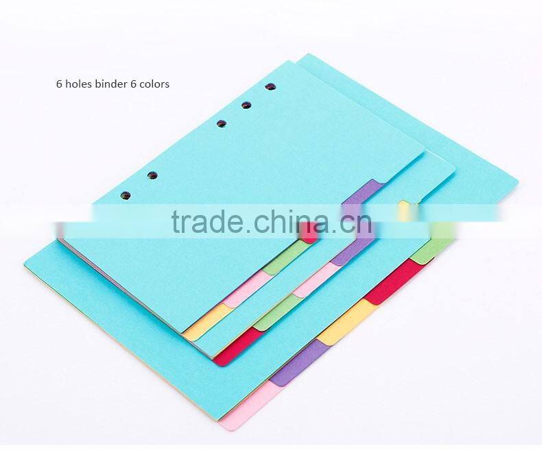 25K/36K/48K card paper planner 6 holes index page for planner