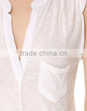 fashion designs white rayon summer blouse