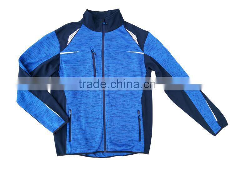 Hot sales melange color mens weaving wear hiking Knitwear Jacket