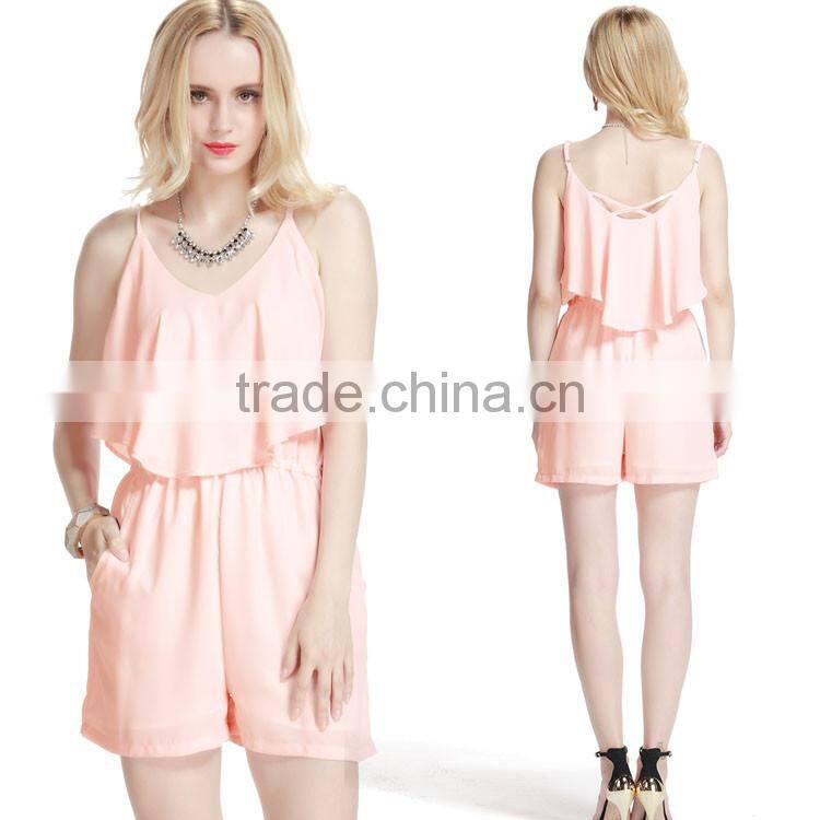2016 Fashion oem women dress one pieces chiffon sexy sundresses 2016