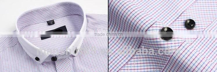 contrast color short sleeve button down casual shirt