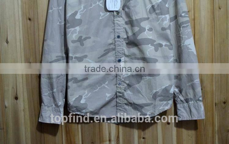 100% COTTON long sleeve men Camouflage shirt