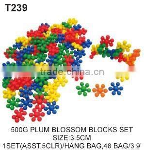 500 g Building Block Construct Kid Toys Plum Blossom Block