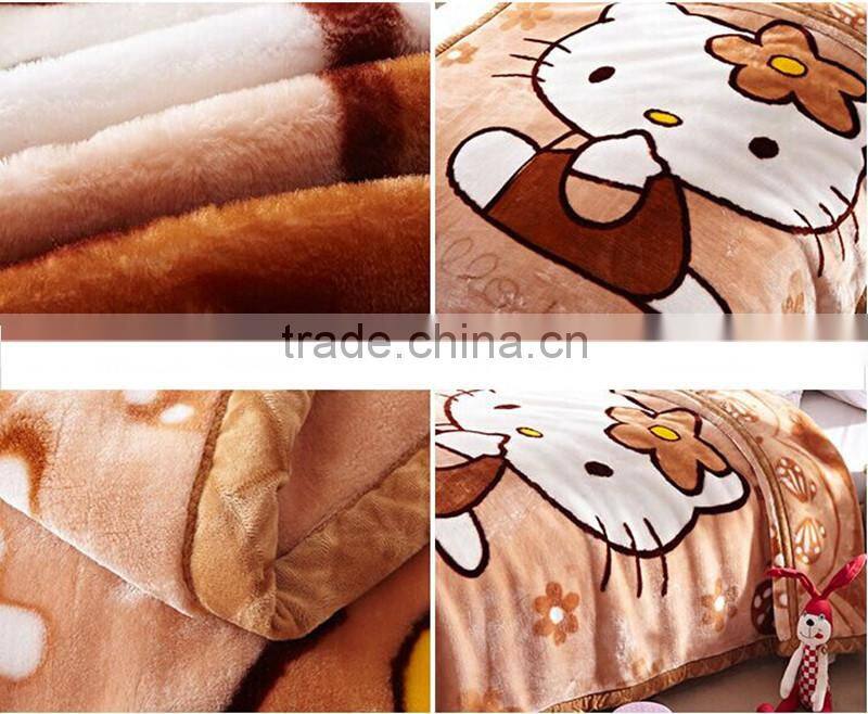 new designs printing raschel blanket softly mink china manufacturer