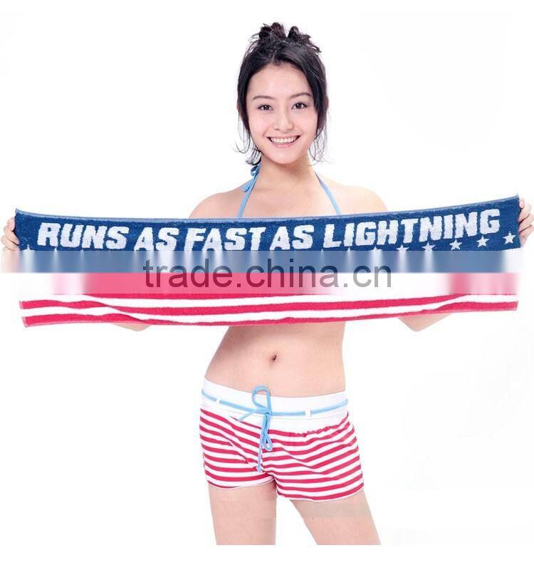 100% Cotton Unisex Adult Quick Dry Custom Sport Towels GYM Towel With Logo