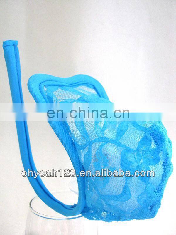 Wholesale new arrivals blue men open crotch c string