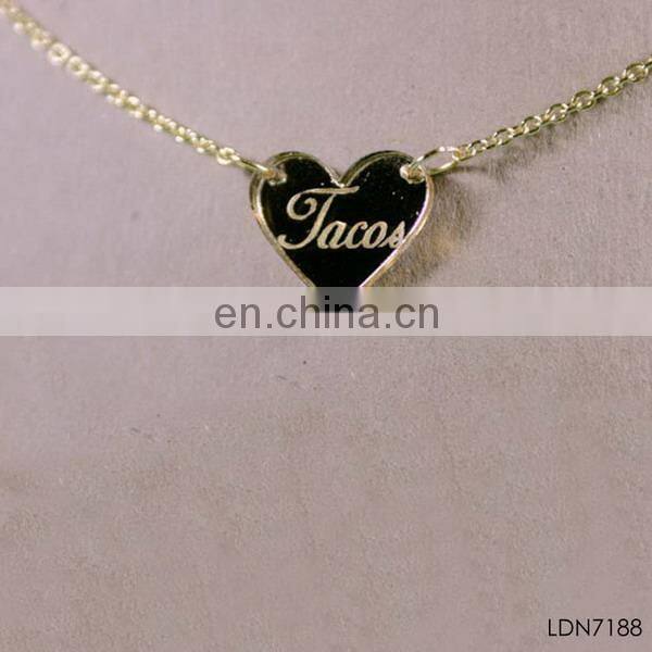 Valentine's Day gift love heart initial letter A-K pendant necklace