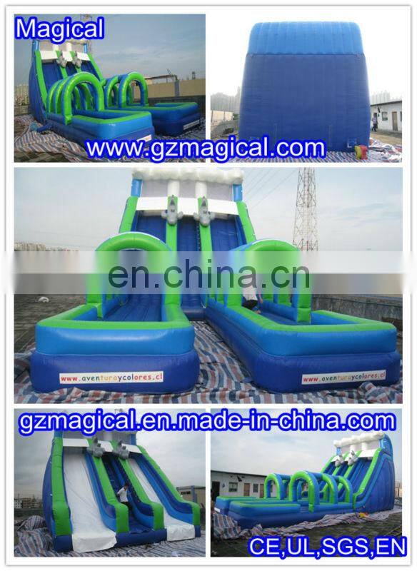 Giant inflatable water slide/long inflatable PVC water slide