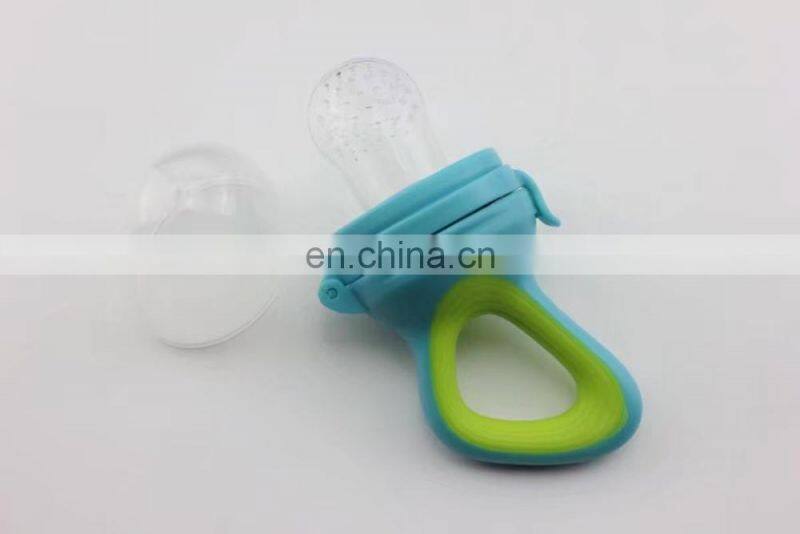 Baby fresh food fruit silicone feeder cute baby teether toy with handgrip for babies