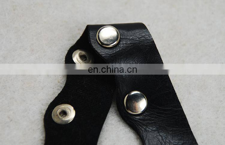 2017 new style pu leather wave lace trimming