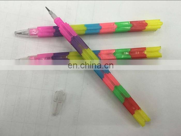 stacking pencil 8 colors multi point pencil bullet pencil