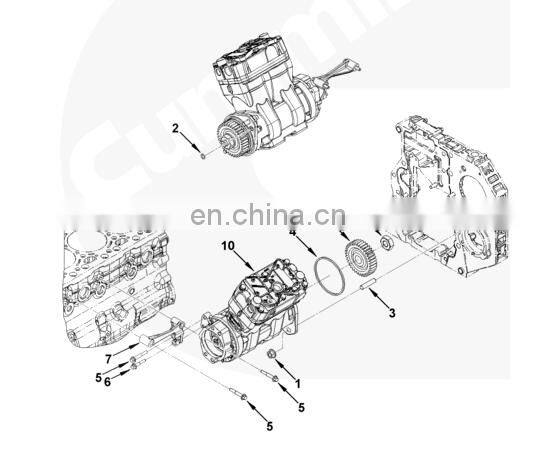 Hot sale engine parts air conditioning compressor ISDE 4947027