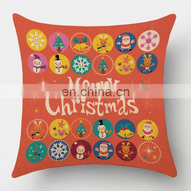 i@home Christmas theme simple style chair sofa linen pillow cushion cover