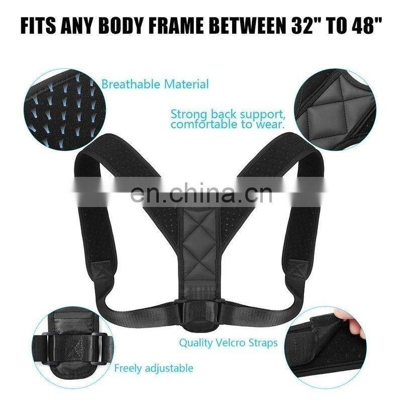 Comfortable Leather Pad Adjustable Back Support Posture Corrector