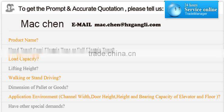 factory hot sales pallet lift with fixed leg