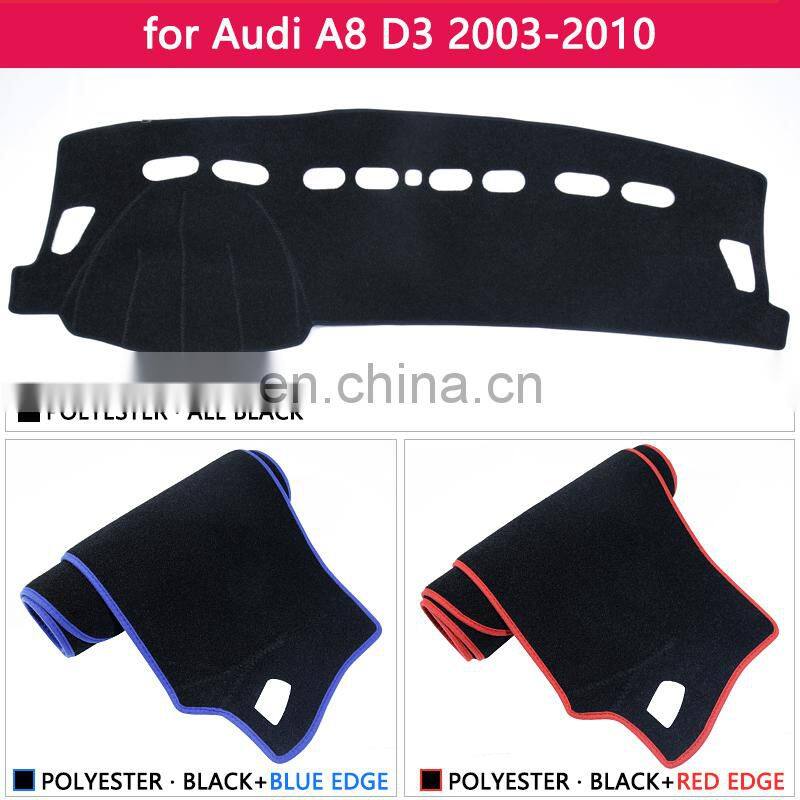 for Audi A8 D3 2003~2010 4E Anti-Slip Anti-UV Mat Dashboard Cover Pad Shade Dashmat Protect Carpet Accessories S-line 2006 2007