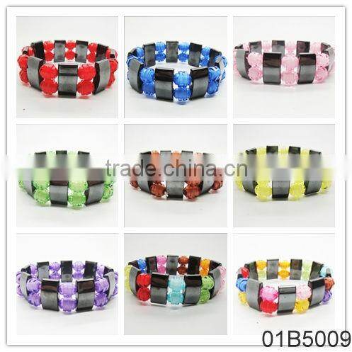 01B5003-2/new products for 2013/hematite spacer bracelet jewelry/hematite bangle/magnetic hematite health bracelets