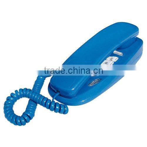 Modern green slim telephone wall mounted phone