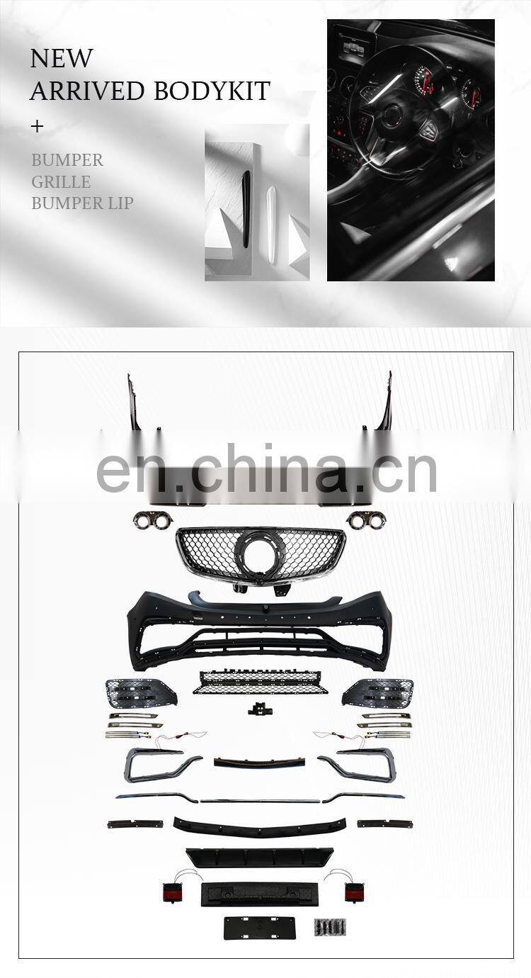 GBT drop shipping auto tuning parts v-class vito vip conversion kit facelift for mercedes vito w447 body kit