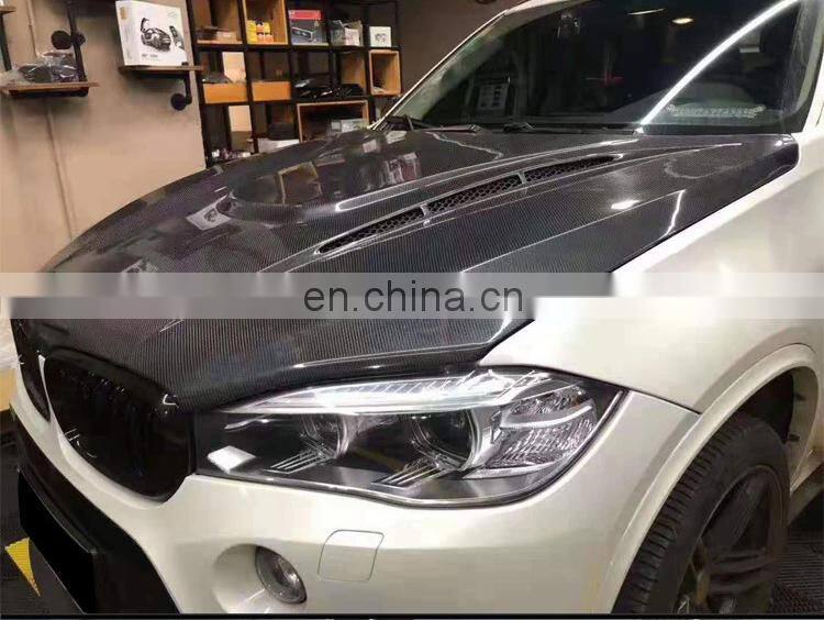 Runde Haman Style Carbon Fiber Material Auto Car Bonnet Engine Hood For BMW X5 X6 F15 F16 Hood