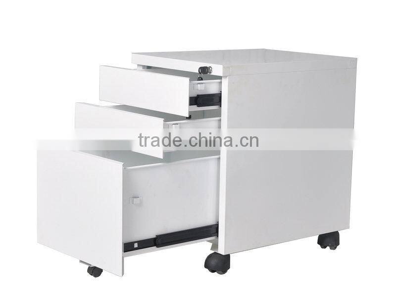 (DL-M1 ) Colorful 3 Drawer High Capacity Office Mobile Filing Cabinet with 5 Castors