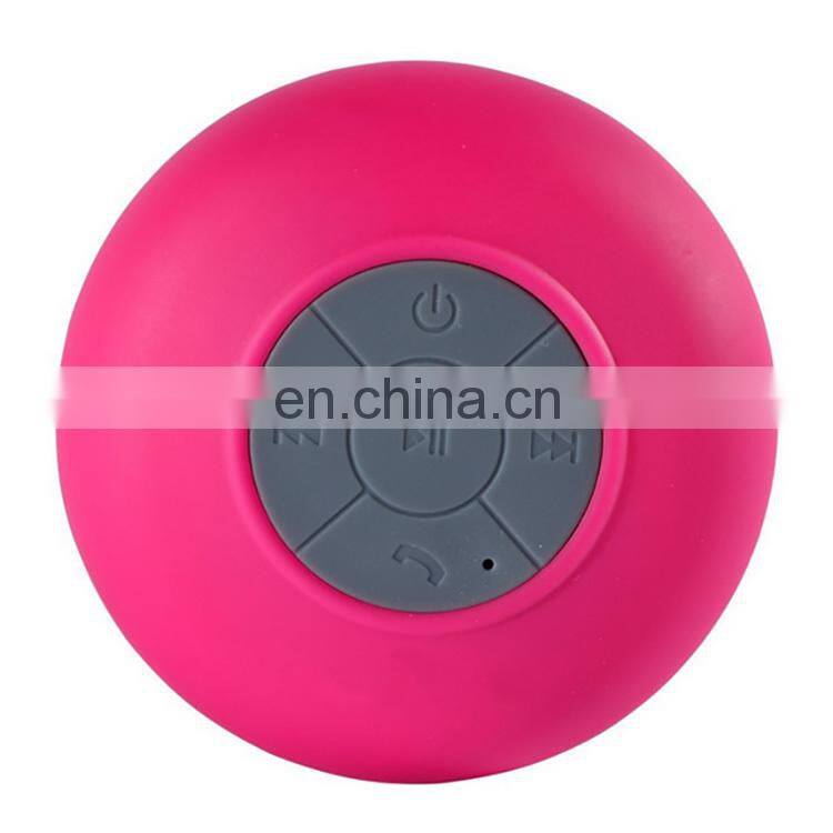 Promotion gift Mushroom suction cup wireless bt waterproof shower speaker bts 06