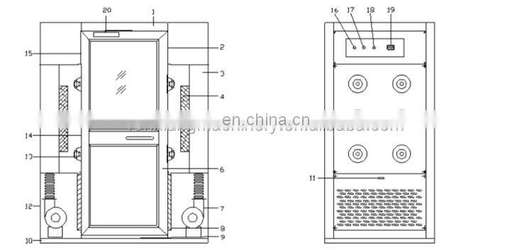 Professional Manufacture High Efficiency Cleanroom Air shower Class 100 48 Nozzles Air Shower Room