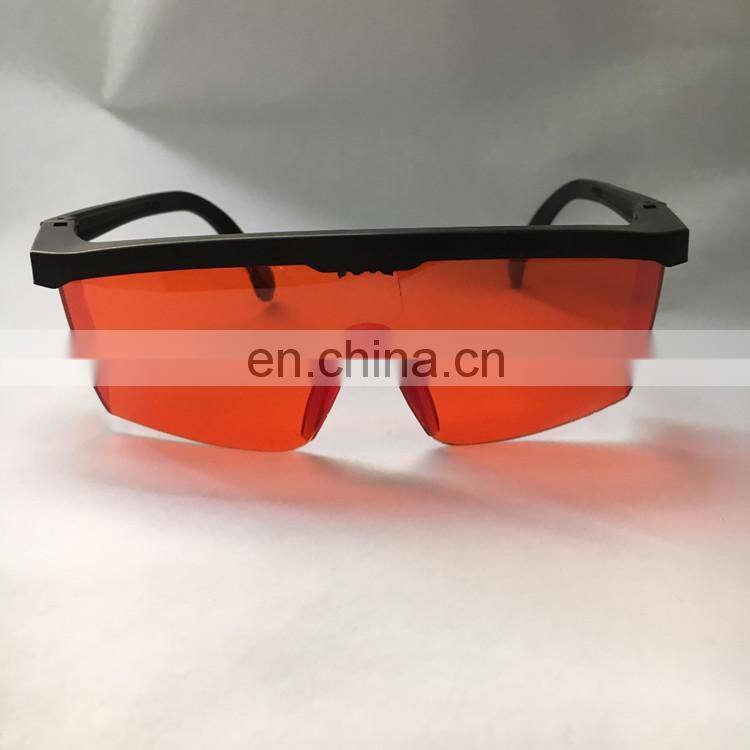 Rubber  arms  impact protection safety glasses orange safety goggles