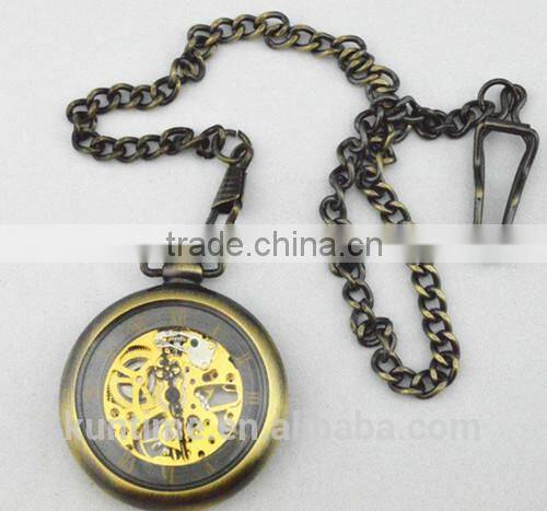 Mens digital pocket watch japan mechanical movt analog digital display