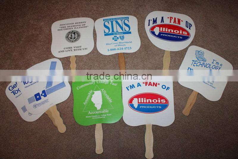 Wedding cardboard fan, advertisment paper fan with Cardboard Hand Fans