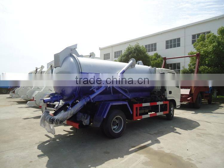 Dongfeng 4x2 sewage suction truck, 3m3 used sewage trucks