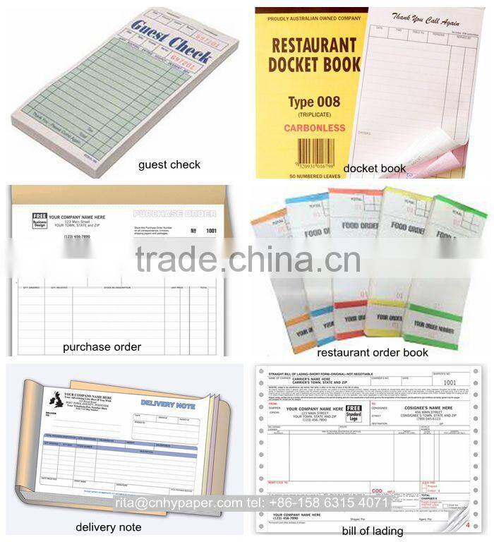 custom carbonless guest check ,restaurant docket book,waiter docket book