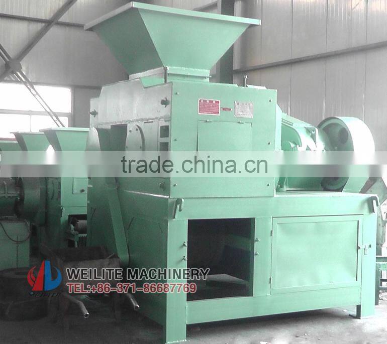 9Cr2Mn steel roller press round shape charcoal / peat / coal briquette making machine
