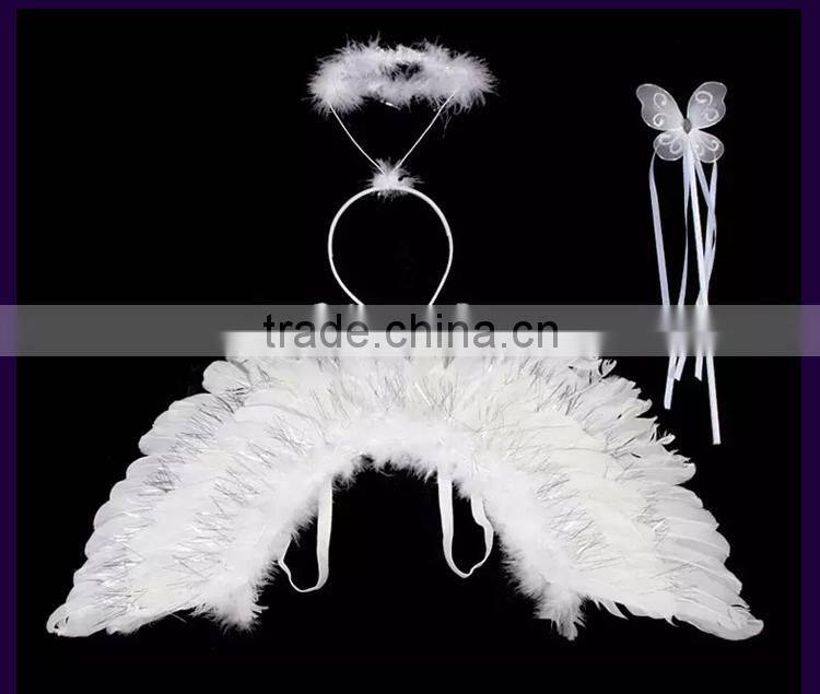 Wholesale fashion white Feather angel wing decoration Masquerade