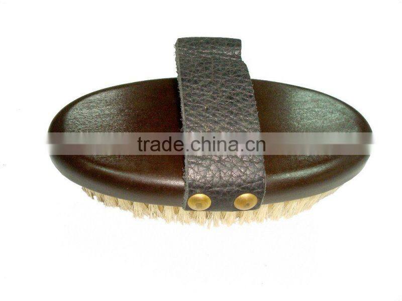 wooden and pure boar bristle mens hair brush