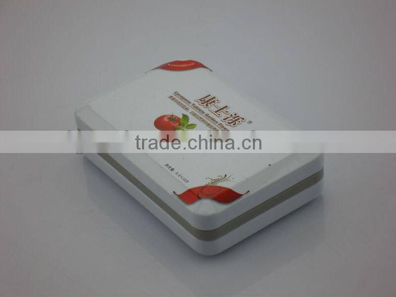 rectangle cell phone battery tin box with window