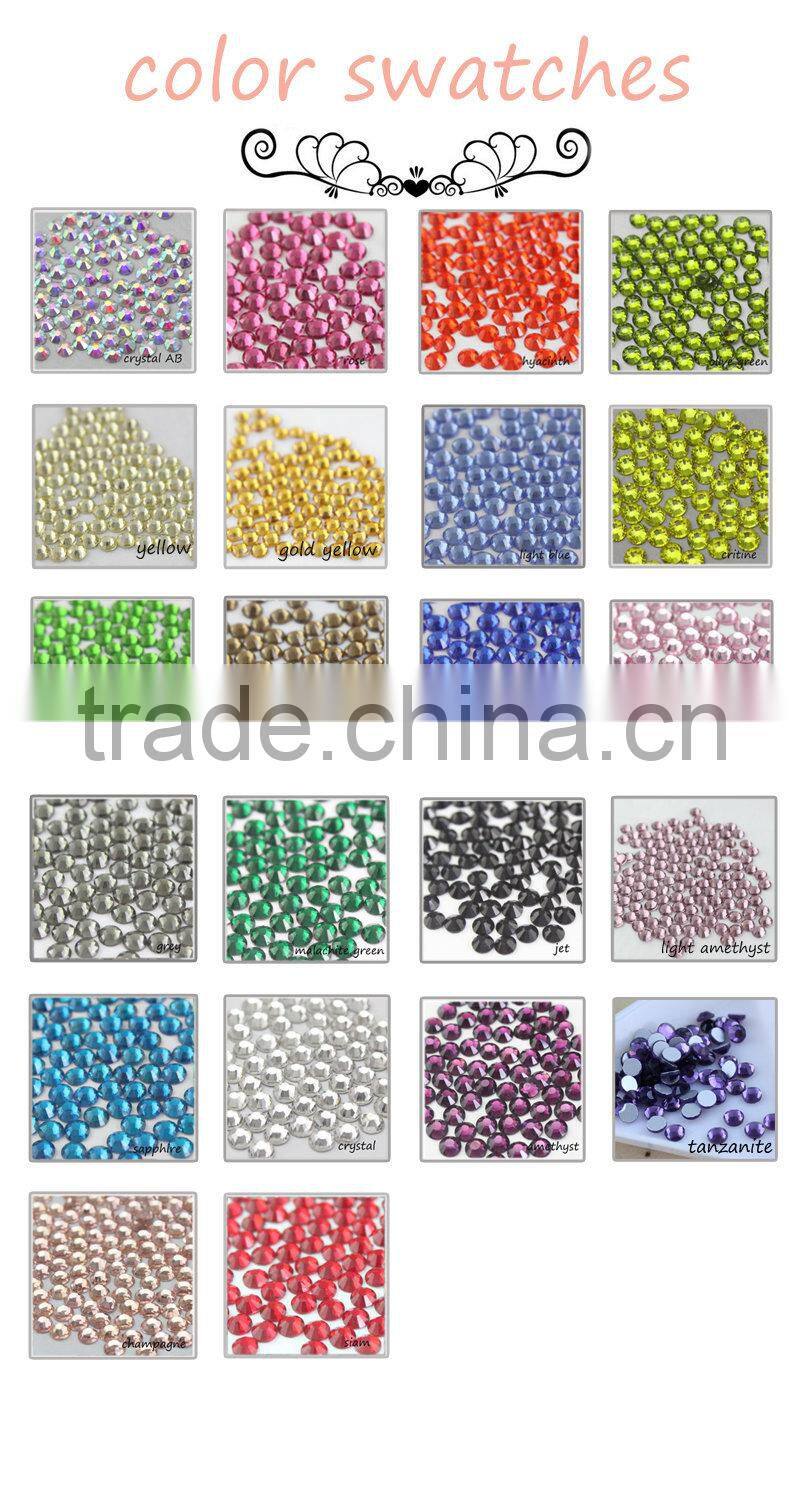 wholesale new deals round ss3-30light siam flatback no mail exquisite glass crystal rhinestone for nail art